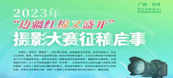 凭祥市2023年“边疆红棉又盛开”摄影大赛征稿